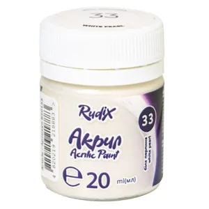 ACRYLIC for decoration "RUDIX" /850133/ White pearl, 20 ml (1/12/48)
