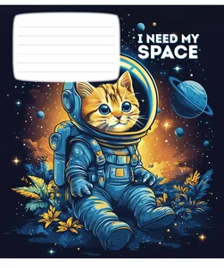 Зошит уч. "Star" 12арк. == /3496L/ "I need my space" виб УФ-лак (хлопчик) (30/360)