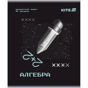 Student's notebook "Kite" 48 sheets # /K25-240-3/ SUBJECT hybrid lacquer+UV, Tehno, algebra (10/200)