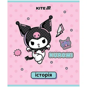 Student's notebook "Kite" 48 sheets # /HK25-240-4/ ITEM soft touch+UV, Kuromi Kuromi, history (10/200)