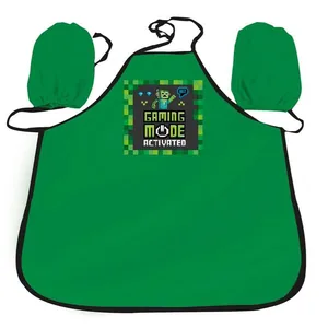 Apron with sleeves 34.5*50cm "Kidis" /14099/ Gaming Mode, green (1/12)