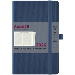 Щотижневик "Axent" 2026 /8515-26-48-A/ Partner Lines, 125*195, блакитний (1/12)