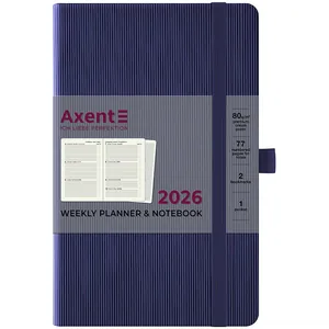 Щотижневик "Axent" 2026 /8515-26-02-A/ Partner Lines, 125*195, темно синій (1/12)