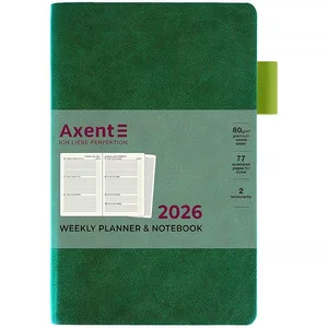 Щотижневик "Axent" 2026 /8527-26-2-A/ Partner Muse Soft, 125*195, зелений (1/12)