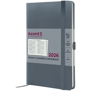 Щотижневик "Axent" 2026 /8505-26-62-A/ Partner Strong, 125*195, сірий (1/12)