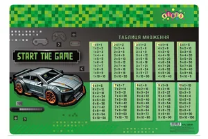 Table mat "Kidis" /13578/ 42.5cm* 29cm, Supercar multiplication table (1/20)