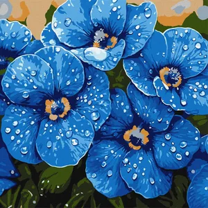 Painting by numbers "Ideyka" /KHO3316/ "Violets in dew" 40*40 cm