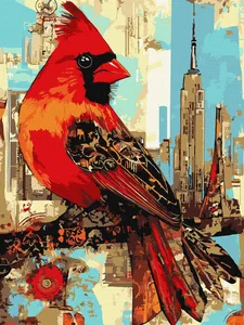 Painting by numbers "Ideyka" /KHO6732/ "City bird" 30*40cm