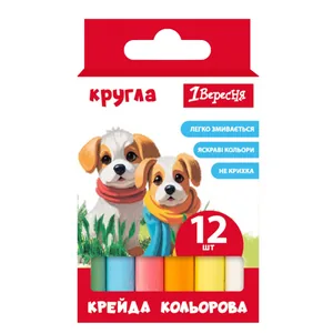 Крейда кольорова 12 шт. "1В" /400545/ "Classic" кругла (1/24)
