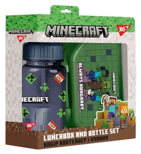 Gift set "YES" /450144/ 2 items: lunch box, bottle "Minecraft"