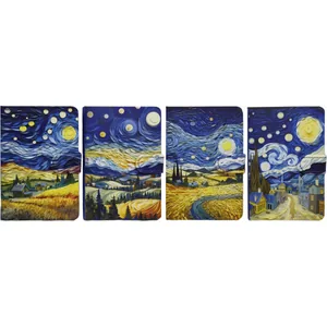 Notebook 19.5*14.5 cm/112 sheets. /8500-4/ # on the magnet "Van Gogh" TV cover, color edge 80g/m2 (1/24)