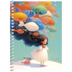 Notebook "Student" cover, sp. /A6-SC-080-6144K/ # white block, cardboard, UV varnish, 60g/m2 (8/192)