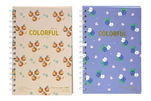 Notebook A5/80 sheets. "WB" /A5-5000-16/ # on spiral wrap/foil carton Fruits (1/120)
