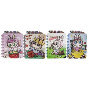Notebook A5/120 sheets. /3DPP-010-3/ on a spiral with a separator. "Labubu Labubu" changes the picture