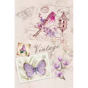Notebook A6/40 sheets "Backpack" /ZK-17/ "VINTAGE" # spiral on top, cover card. mix (1/25)