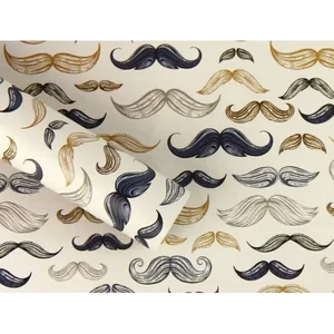 Unison packaging offset paper /PCZ10070-10-611/ Classic gentleman's mustache 0.7*1m, 10 sheets.