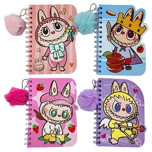 Notebook A5/80 sheets. /2016-17/ spiral figure with fur key ring "Labubu Labubu" (1/48)