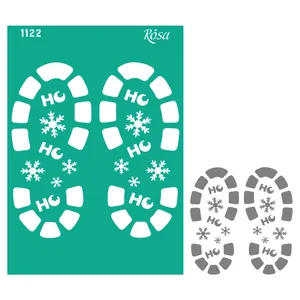 Reusable self-adhesive stencil "Rosa Talent" /1122/ A4 (21*29.7 cm) "New Year"
