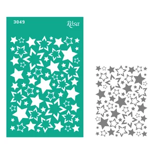 Reusable self-adhesive stencil "Rosa Talent" /3049/ 13*20cm "New Year"