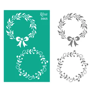 Reusable self-adhesive stencil "Rosa Talent" /3065/ 13*20cm "New Year"
