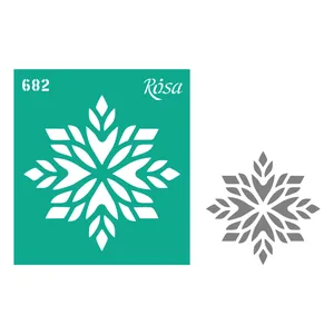 Reusable self-adhesive stencil "Rosa Talent" /682/ 9*10 cm "New Year"
