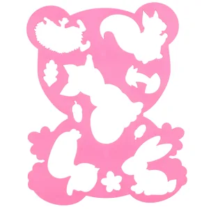 Stencil "1B" /940386/ shaped "Bear and animals" 20x16 (1/10/100)