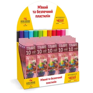 Display for plasticine "KOH-I-NOOR" /61041/ 15*25*40 cm, cardboard