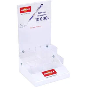 Display for pens "Unimax" /45283/ acrylic Top Tek Fusion, 6 sections 14.19*16.4*29.7 cm