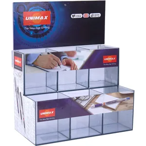 Display for pens "Unimax" /37317/ small, 6 sections 11.5*22.5*26.7 cm