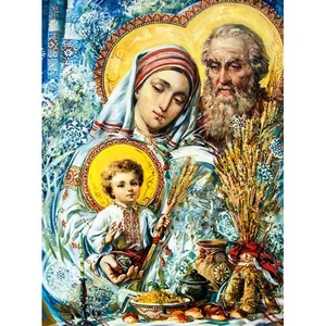 Diamond mosaic "Go to art" /177442/ "Christmas. Holy Family" 40*50 cm