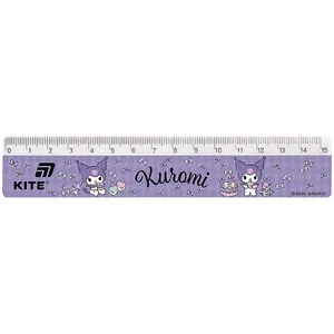 Ruler 15 cm sq. "Kite" /HK26-090-1/ Kuromi Kuromi (1/100)