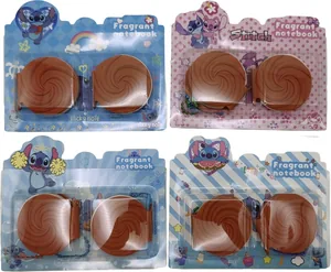 Notebook 55 sheets. /1609/ mini-2 pcs., cover silicone "Biscuit-Stitch" blister mix (1/24)