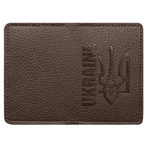 Cover ID Passport "4PROFI" /53829/100/ eco-leather Ukraine Embossed trident (Franklin dark nickel) (1/25)