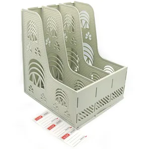 Лоток для паперу вертикальний 3 секції "JO" /DSCN3087-S/ пластик сірий (1/50)
