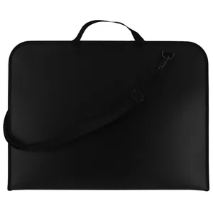 Briefcase plastic A3 "MAXI" /MX30004/ with zipper, black (1/20)