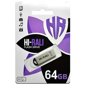 Флеш пам'ять "Hi-Rali" 64GB Fit серiя срібло