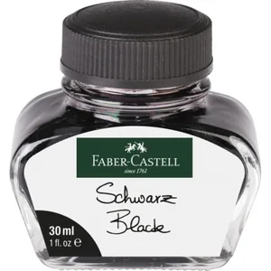 Ink "Faber-Castell" /149854/ black, 30 ml in a glass jar