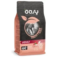 Dry food for cats OASY CAT Grain Free Adult with turkey, apple and cranberry 1.5 kg (8053017349442)
