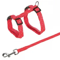 Trixie Cat Harness with Leash Reflective Nylon 27-45cm/10mm (Assorted Colors) (4011905041834)
