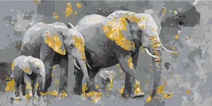 Painting by numbers "Ideyka" /KHO6878/ "Wisdom of the Savannah with Metallic Paints" 40*80cm