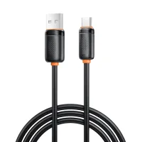Дата кабель USB 2.0 AM to USB-C 1.0m 3A black XO (XO-CB-300UC-BK)