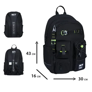 Рюкзак шкільний "YES" /550480/ TS-43L Just Black 43*30*16см (1/12)