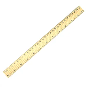Ruler 30cm wooden ''JO'' /DSCN3116-30/ INCH double scale (72/1440)