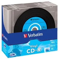 CD Verbatim CD-R 700Mb 52x Slim case Vinyl AZO (43426)