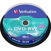 DVD Verbatim 4.7Gb 4x Cake box 10pcs (43552)