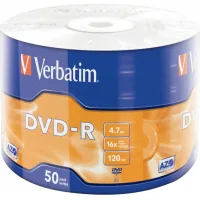 DVD Verbatim 4.7Gb 16X Wrap-box 50pcs MATT SILVER (43788)