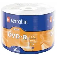 DVD disc Verbatim 4.7Gb 16X Wrap-box 50pk Extra MATT SILVER (43791)