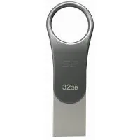 USB flash drive Silicon Power 32GB Mobile C80 Silver USB 3.2 (SP032GBUC3C80V1S)