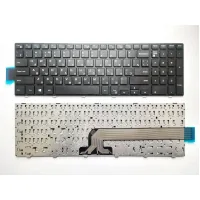 Laptop keyboard Dell Inspiron 15-3000/15-5000 Series black with black frame UA (A43874)