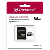 Карта пам'яті Transcend 64GB microSDXC class 10 UHS-I U1 High Endurance (TS64GUSD350V)